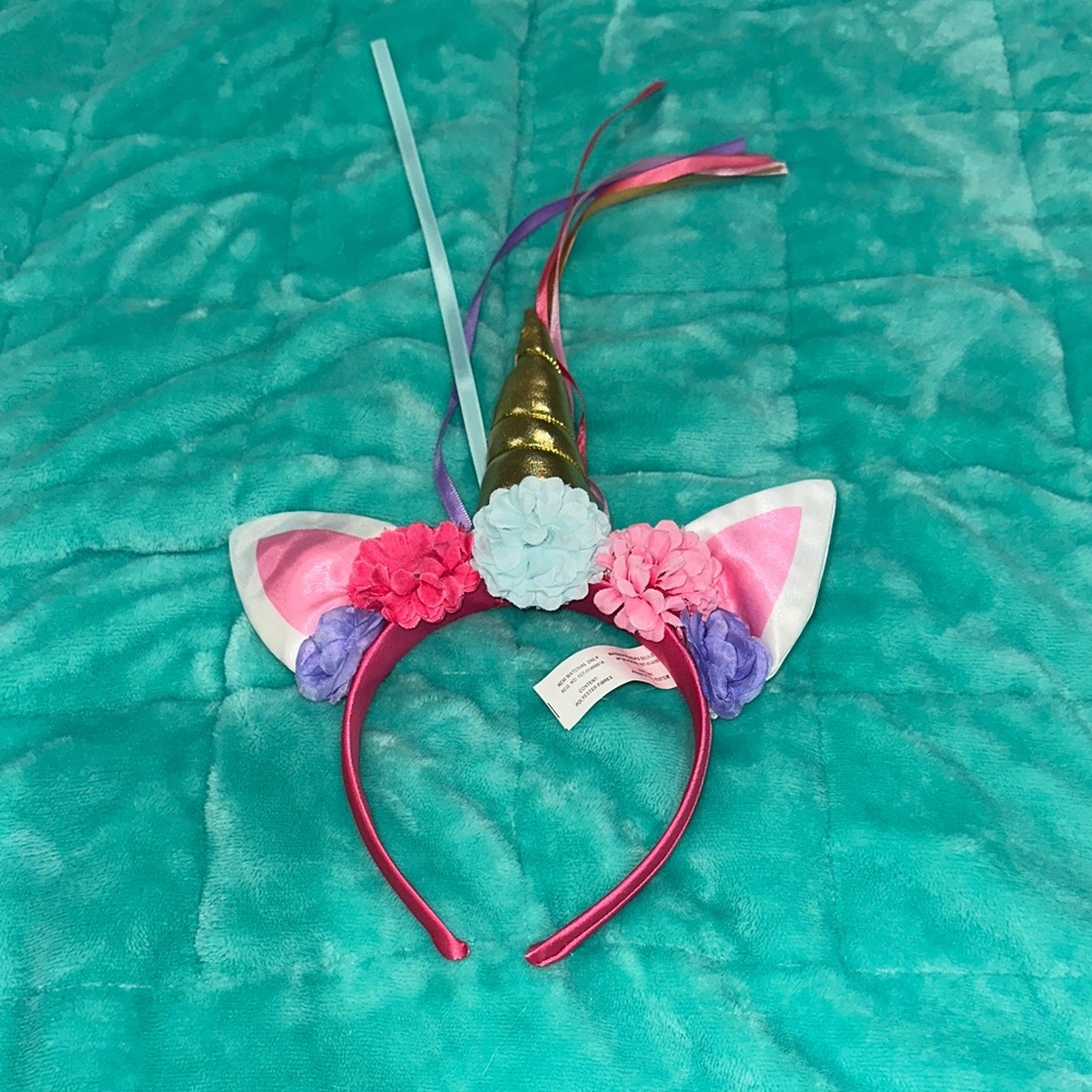 Designware Pink and Gold Unicorn Headband